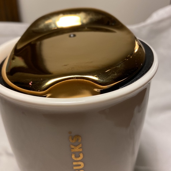 Starbucks 2014 Ceramic Tumbler Hot Air Balloon Holiday Dot Collection 12 ounce - Picture 8 of 14